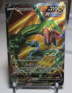 Rayquaza V 193/203 Full Art Ultra Rare Evolving Skies Pokemon Trading Card - Image 1
