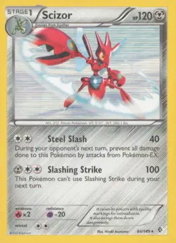 SCIZOR 94/149 HOLO RARE BOUNDARIES CROSSED POKEMON LIGHTLY PLAYED - Image 1