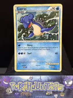 Pokemon Card Lapras HGSS14 HeartGold SoulSilver Black Star Promo Played - Image 1
