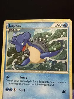 Pokemon Card Lapras HGSS14 HeartGold SoulSilver Black Star Promo Played - Image 2