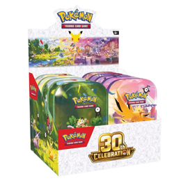 PRESALE Pokemon 30th Anniversary Mini Tin Display Factory Sealed (10 Mini Tins) - Image 1