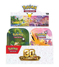 PRESALE Pokemon 30th Anniversary Mini Tin Display Factory Sealed (10 Mini Tins) - Image 2
