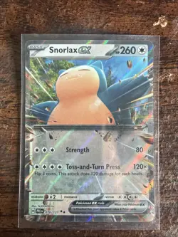 Pokemon Snorlax EX 076/131 Prismatic Evolutions Double Rare NM - Image 1