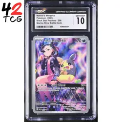 CGC Gem Mint 10 Marnie's Morpeko 206 Black Star Promo Pokemon Rival Battle Deck - Image 1