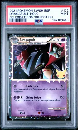 PSA 9 Dragapult Holo 132 Celebrations Collection Pokemon PSA - Image 1