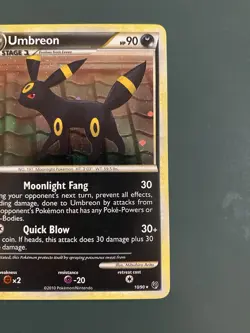 Pokemon Umbreon TCG Undaunted Holo Rare Card #10/90 NM (Swirl Behind The Ear) - Image 3