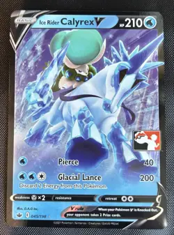 2022 Pokemon Prize Pack Series 1 Ice Rider Calyrex V #045 - Pack Fresh - NM - Image 1