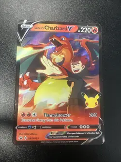 Pokemon TCG Lance's Charizard v SWSH133 Celebrations Black Star Promo Holo - Image 1
