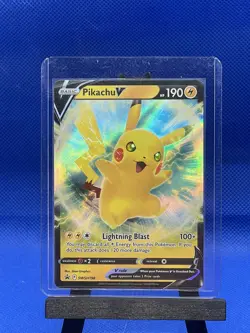 Pokemon TCG Pikachu V SWSH Black Star Promos SWSH198 Holo Promo - Image 1