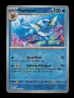 REVERSE HOLO VAPOREON RARE 022/131 NM POKEMON - Image 1
