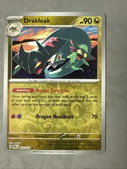 Pokemon TCG * SV Prismatic Evolutions * 72/131 Drakloak C REVERSE HOLO* FRESH PK - Image 1