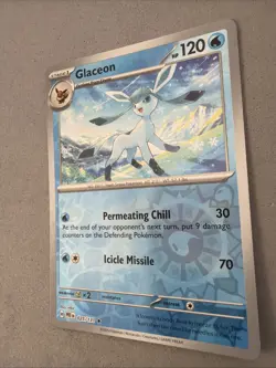 Pokemon TCG * SV Prismatic Evolutions 025/131 Glaceon Rare * REVERSE HOLO * NM - Image 2