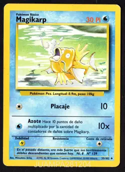 MAGIKARP 35/102 BASE SET CROMO POKEMON EDICION 1999 TCG ESPANOL - Image 1