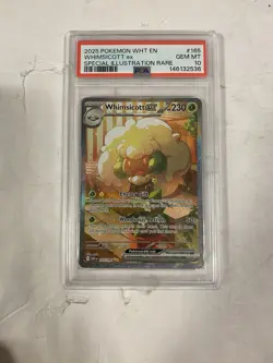 2025 Pokemon White Flare Whimsicott EX Special Illustration Rare PSA 10 #165 - Image 1