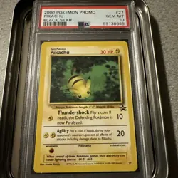 Pokemon Pikachu 2000 Promo Black Star 27 PSA 10 Gem Mint - Image 1