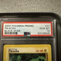 Pokemon Pikachu 2000 Promo Black Star 27 PSA 10 Gem Mint - Image 3