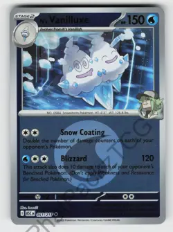 N's Vanilluxe (Energy Symbol Pattern) 051/217 Ascended Heroes Reverse Holo NM/M - Image 1