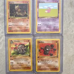 Pokemon TCG Card Lot Fossil 1st Edition Magmar,Slowpoke,Geodude,Graveler - Image 1