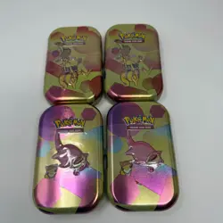 Lot of 4 - Pokemon TCG Scarlet & Violet 151 Mini Tins - SlowPoke and Kadabra - Image 1