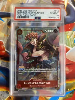 One Piece Eustass "Captain" Kid OP14-014 The Azure Sea's Seven Promo PSA 10 - Image 1