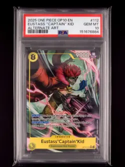 2025 One Piece Royal Blood Eustass Captain Kid Alt Art #OP10-112 PSA 10 GEM MINT - Image 1