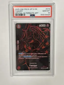 2025 One Piece OP12 En Yasopp Special Alternate Art #013 PSA 10 Gem Mint - Image 1