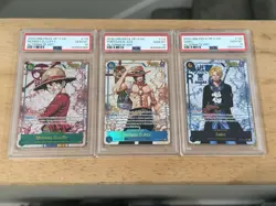 2025 ONE PIECE OP13-120 SABO 119 ACE 118 MONKEY D. LUFFY PSA 10 SEQUENTIAL - Image 1