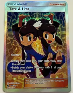 Pokemon TCG Tate & Liza 166/168 SM Celestial Storm Ultra Rare Full Art Holo ENG - Image 1