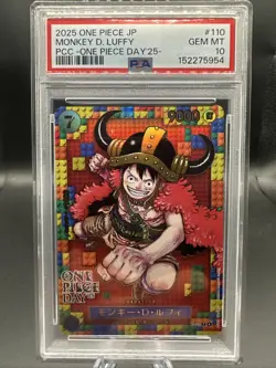 2025 ONE PIECE JAPANESE PCC: ONE PIECE DAY '25 #110 MONKEY D. LUFFY PSA 10 - Image 1