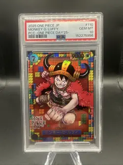 2025 ONE PIECE JAPANESE PCC: ONE PIECE DAY '25 #110 MONKEY D. LUFFY PSA 10 - Image 1
