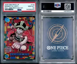 2025 One Piece Japanese PCC One Piece Day '25 #110 Monkey D Luffy PSA 10 - Image 3