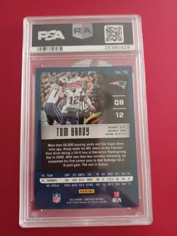 2017 Panini Certified Tom Brady Green #15 5/5 Graded Perfect 10 population 1 - Image 2