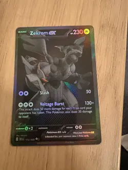 Pokemon TCG Zekrom EX Black Bolt 172/086 BWR, NM Condition Pack fresh - Image 1