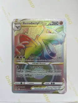 Pokemon TCG Aerodactyl VSTAR Lost Origin Secret Rare Card 199/196 Rainbow Rare - Image 1