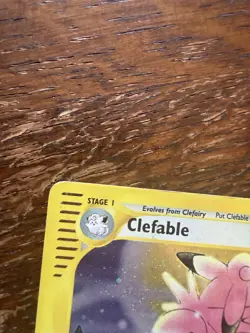 Nintendo Pokemon TCG Expedition Base Set Clefable 7/165 Holo Rare 2002 70HP - Image 2