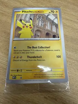 Pokemon TCG Pikachu At The Museum - Jumbo Sealed Promo Card Oversized - Image 1