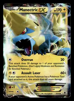 Manectric EX 23/119 EX Rare Holo Phantom Forces Pokemon Card - Image 2