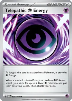 4x Telepathic Psychic Energy 088/088 Rare Pokemon Card POR PLAYSET - Image 1