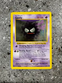 Pokemon TCG Cards SHADOWLESS Base Set Gastly 50/102 NM - Image 1