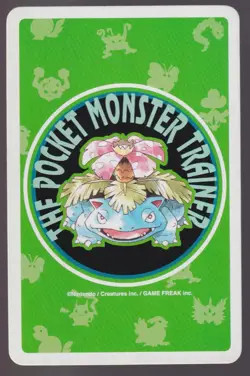Mewtwo Ace Of Spades Green Poker Playing Cards Pokemon Japanese 1996 Venusaur LP - Image 2