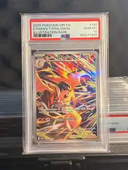 Ethan’s Typhlosion 190/182 Illustration Rare Pokemon Card PSA 10 GEM MINT - Image 1