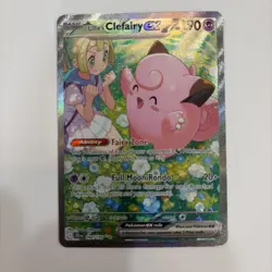 Pokemon TCG Lillie's Clefairy EX Journey Together SIR Card 184/159 NM Condition - Image 1
