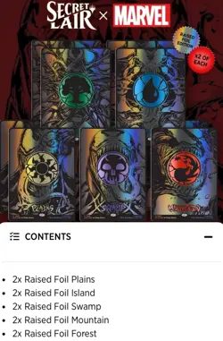 SECRET LAIR X MARVEL'S SPIDER MAN MANA SYMBIOTE RAISED FOIL EDITION - Image 1