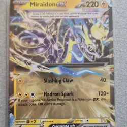 Miraidon ex Pokemon Pokemon TCG Card 220 HP Basic Lightning English - Image 1