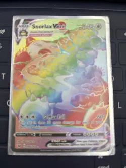 Pokemon TCG Snorlax VMAX Holo Secret Rare Card Sword & Shield Base Set 206/202 - Image 1