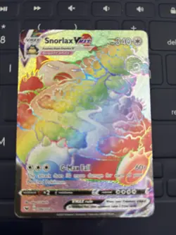 Pokemon TCG Snorlax VMAX Holo Secret Rare Card Sword & Shield Base Set 206/202 - Image 2