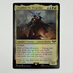 Abaddon the Despoiler 171 NM Foil M Universes Beyond: Warhammer 40,000 MTG - Image 1
