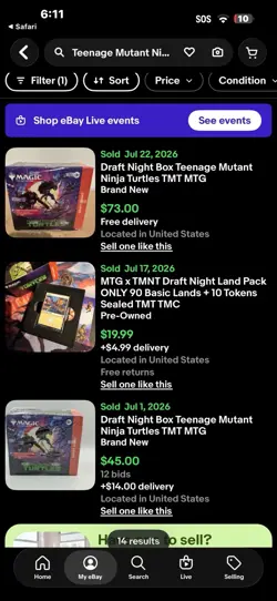 MTG Teenage Mutant Ninja Turtles Draft Night Box 📦/PACKS SOLD RECENTLY FOR 73! - Image 4