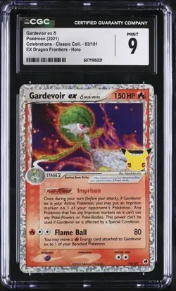 CGC 9 GARDEVOIR EX 93 CELEBRATIONS CLASSIC COLLECTION POKEMON MINT - Image 1