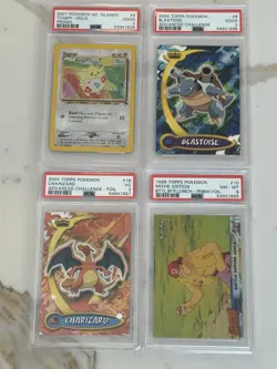 Pokemon Vintage PSA Graded Lot Holo Topps Charizard Blastoise Togepi Promo - Image 1